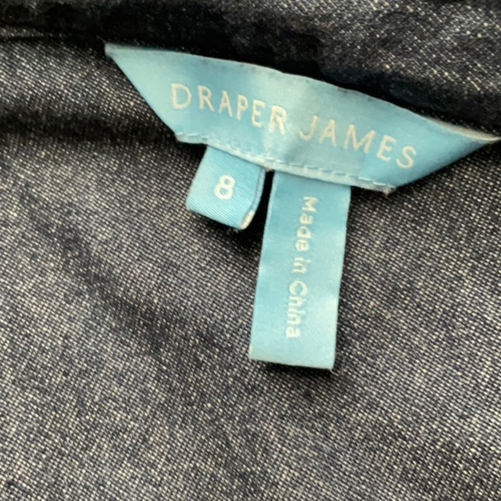 Draper James Chambray Belted Shirtdress Size 8 - Picture 6 of 8